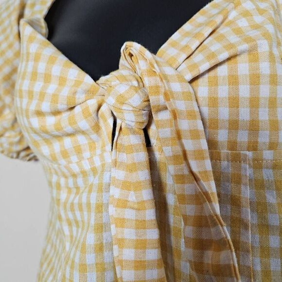Nasty Gal Tie Bust Mini Gingham Dress - Picture 5 of 9